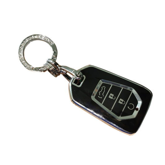 TPU 4-Button Car Remote Key Fob Cover Suitable For Isuzu D-MAX / MU-X MUX Black