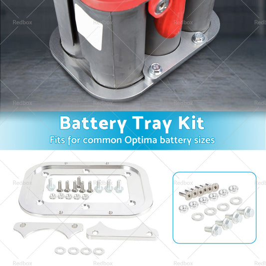 Billet Aluminum Battery Relocation Tray Hold Down Mount For 34 or 78 Optima Battery
