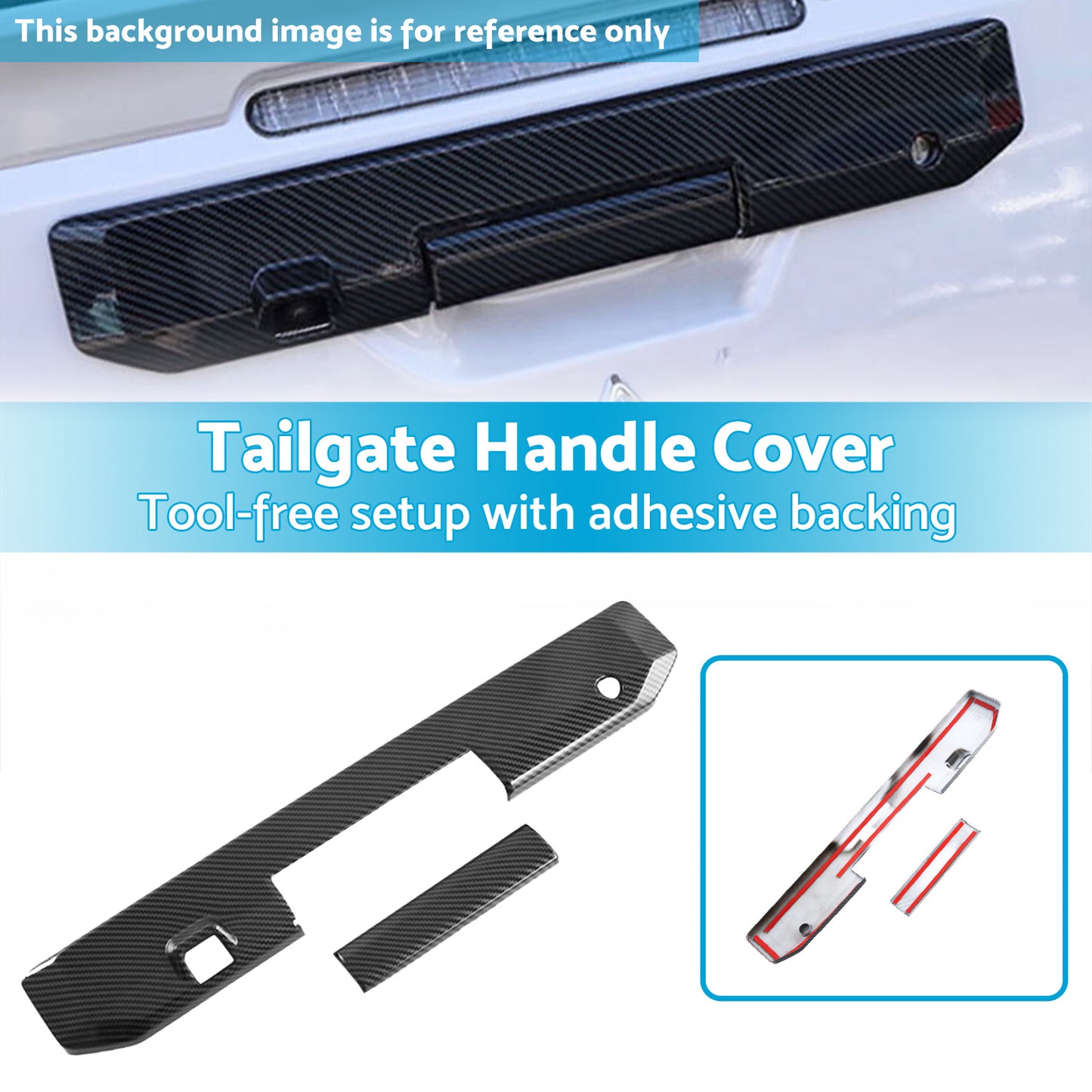 {{ Rear Tail Gate Tailgate Handle Cover Suitable For Mitsubishi Triton L200 23-25 }} - Buy Car Parts Online at {{ Kaka Auto Parts }}.