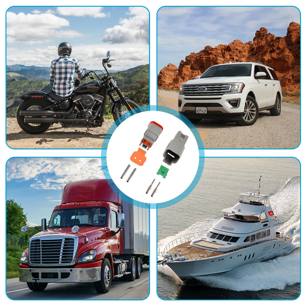 117x Deutsch Kit DT 2 Way Series Connector Plug Waterproof Suitable For Auto Marine DT2 Pin