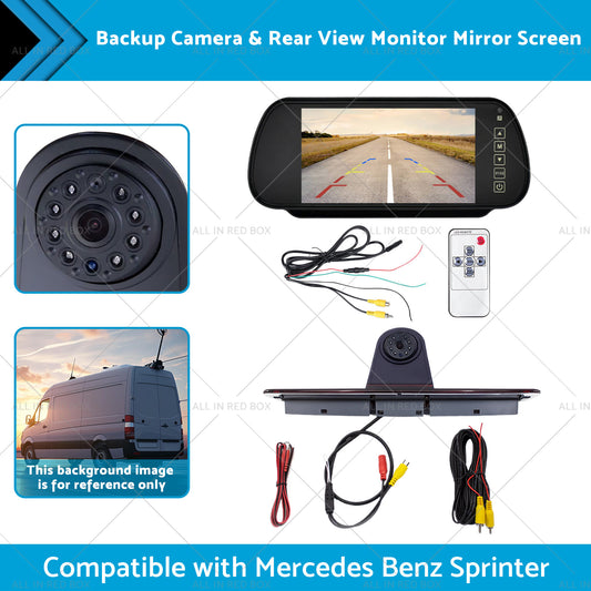 Brake Light Backup Camera W or 7''Monitor Suitable for 07-19 Sprinter or VW Crafter