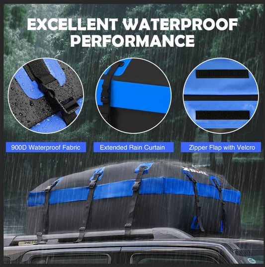Car Roof Cargo Bag Waterproof Carrier Suitable For SUVs Trucks Vans & Cars