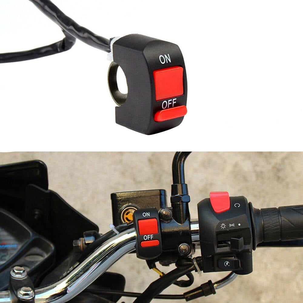 2x Universal Motorcycle ATV Bike Handlebar Light Switch ON/OFF Button Suitable For All Motorcycles & ATVs