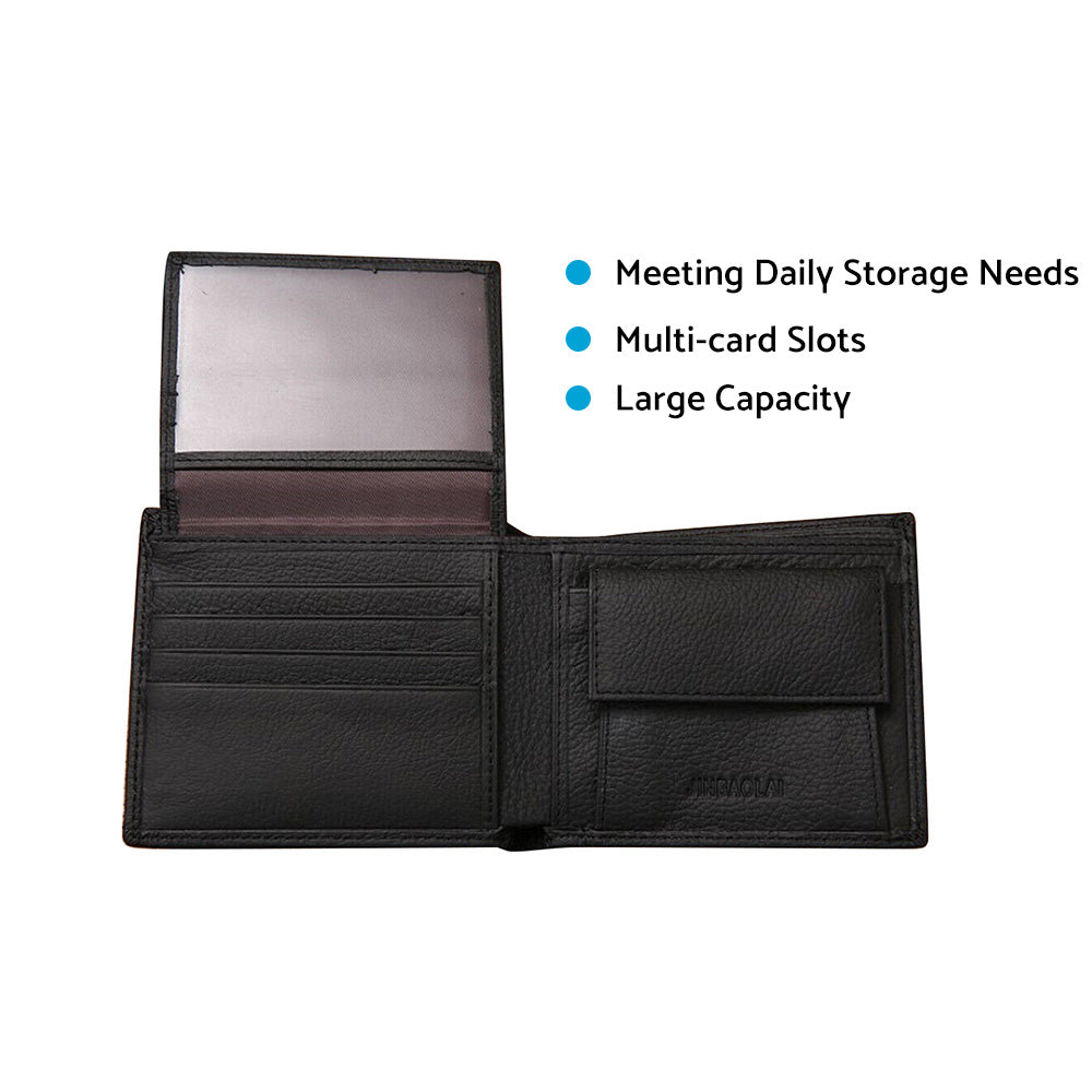 Men’s Leather Wallet Cowhide Coin Purse With Multiple Card Slots Suitable For Everyday Use