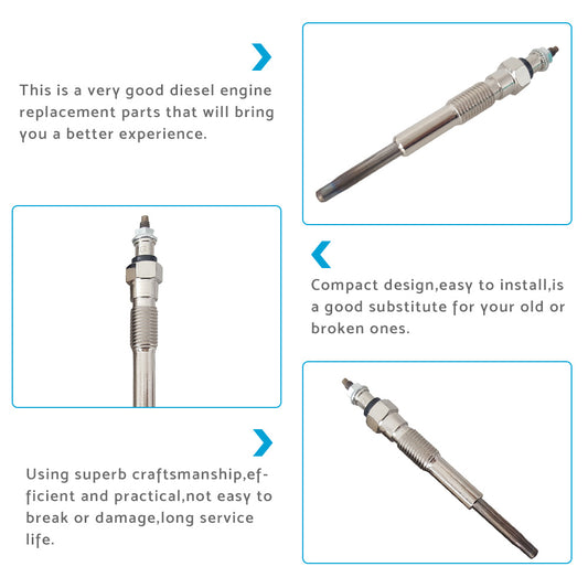 6X Glow Plugs Suitable For Toyota LandCruiser HZJ75 HZJ79 HZJ105 4. 2D 1HZ 98-07