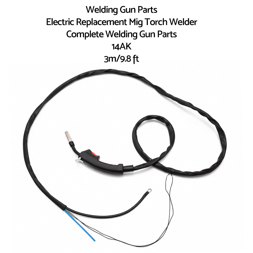 14AK MIG Torch Welder Complete Replacement Welding Gun Parts 3m (9.8ft) Electric