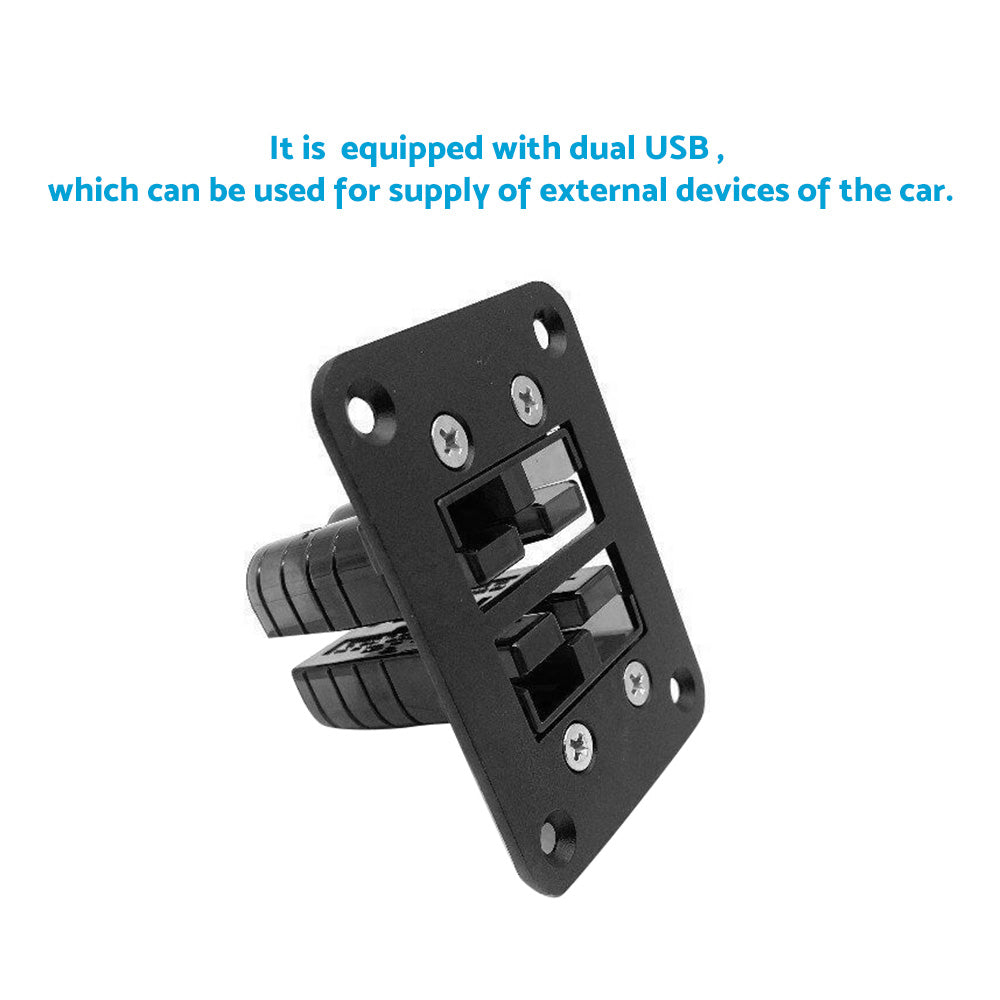 Dual Twin Aluminum Flush Mount Plate Panel Suitable For Anderson Style Plug 50A