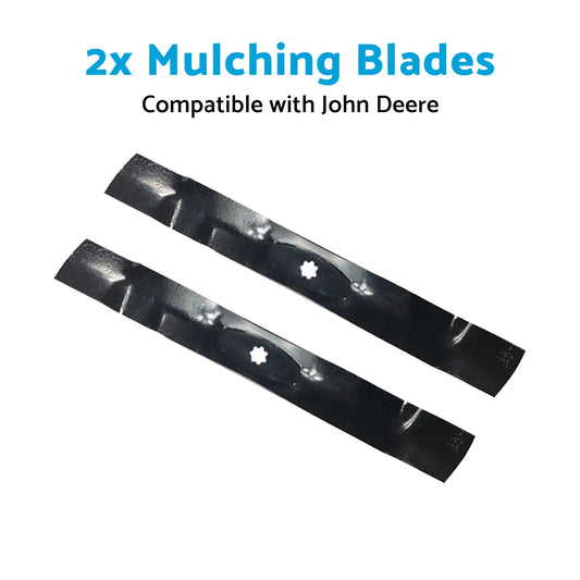 AM141033 GX22151 2x 42 inch Mulching Blades Suitable for John Deere LA115 LA120 D100