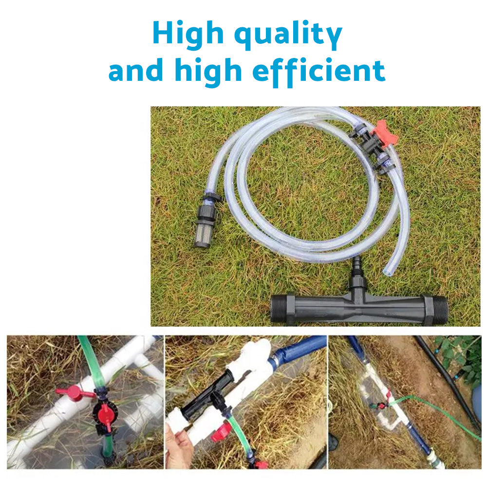 Irrigation Venturi Fertilizer Injector Kit 1/2 & 3/4 Water Tube Switch Filter Suitable For Garden Systems