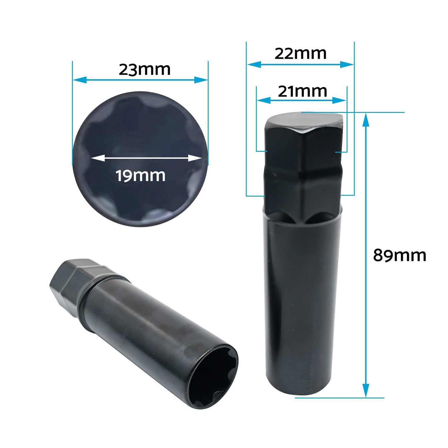 20x Extreme 14x1.5 Chrome Spline Wheel Nuts Suitable For VE Holden Landcruiser