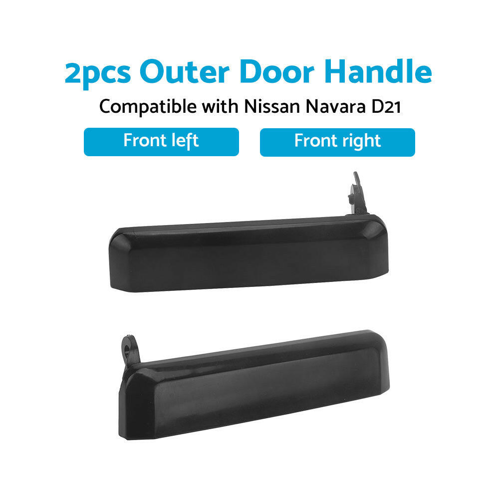 Left Right Pair Front Outer Door Handle Suitable For Nissan Navara D21 1986-1997