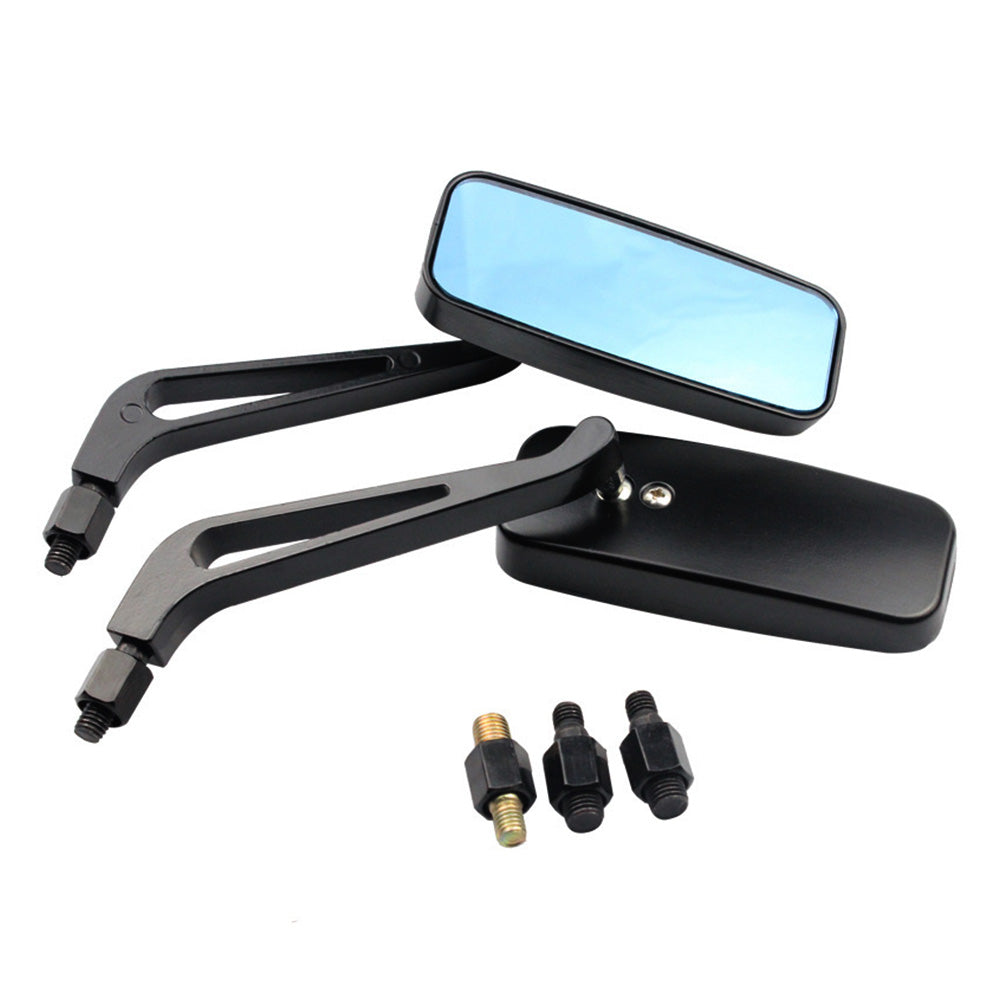Motorcycle Mirrors Pair 8mm 10mm Thread Suitable For Chopper Cruiser Bobber Cafe Racer
