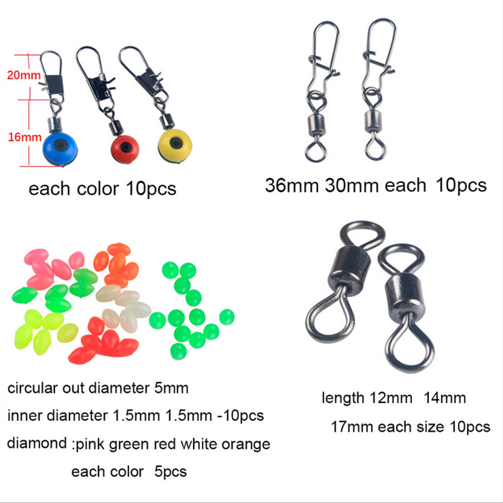 {{ 177Pcs Pro Fishing Accessories Kit w or Tackle Box For Outdoor Swivels Hook Beads }} - Buy Car Parts Online at {{ Kaka Auto Parts }}.