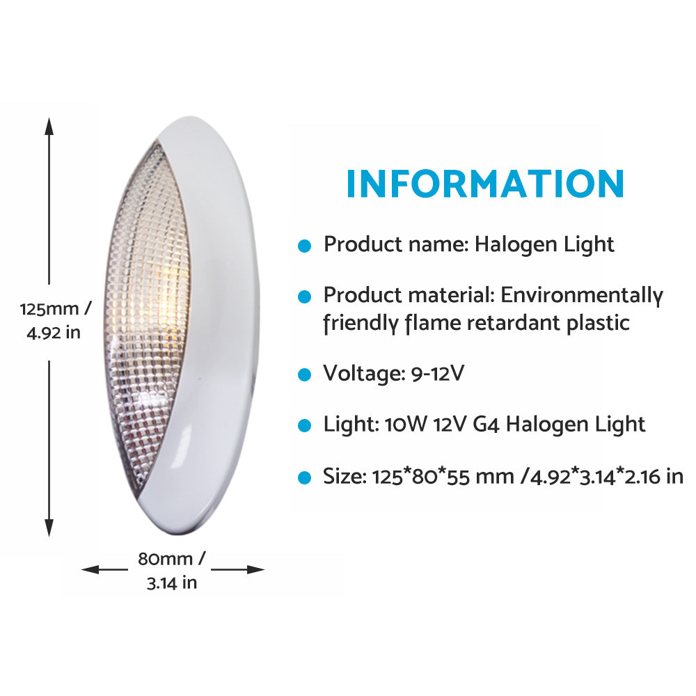 Caravan Halogen Light Lamp for Caravan RV Motorhome Awning Light 9-12V