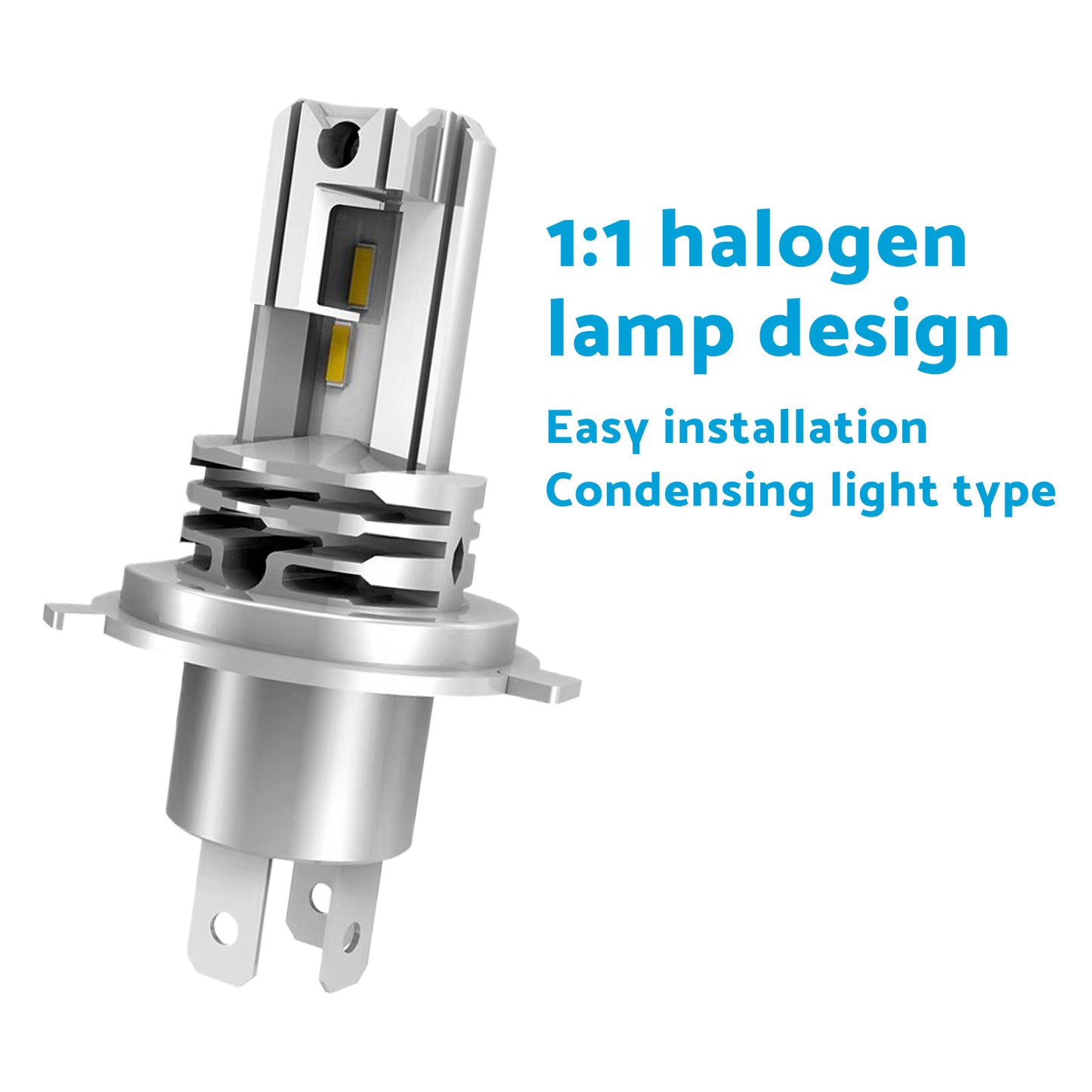 2x H4 LED Headlight Bulbs Kit 6000K High & Low Beam Replacement Globes