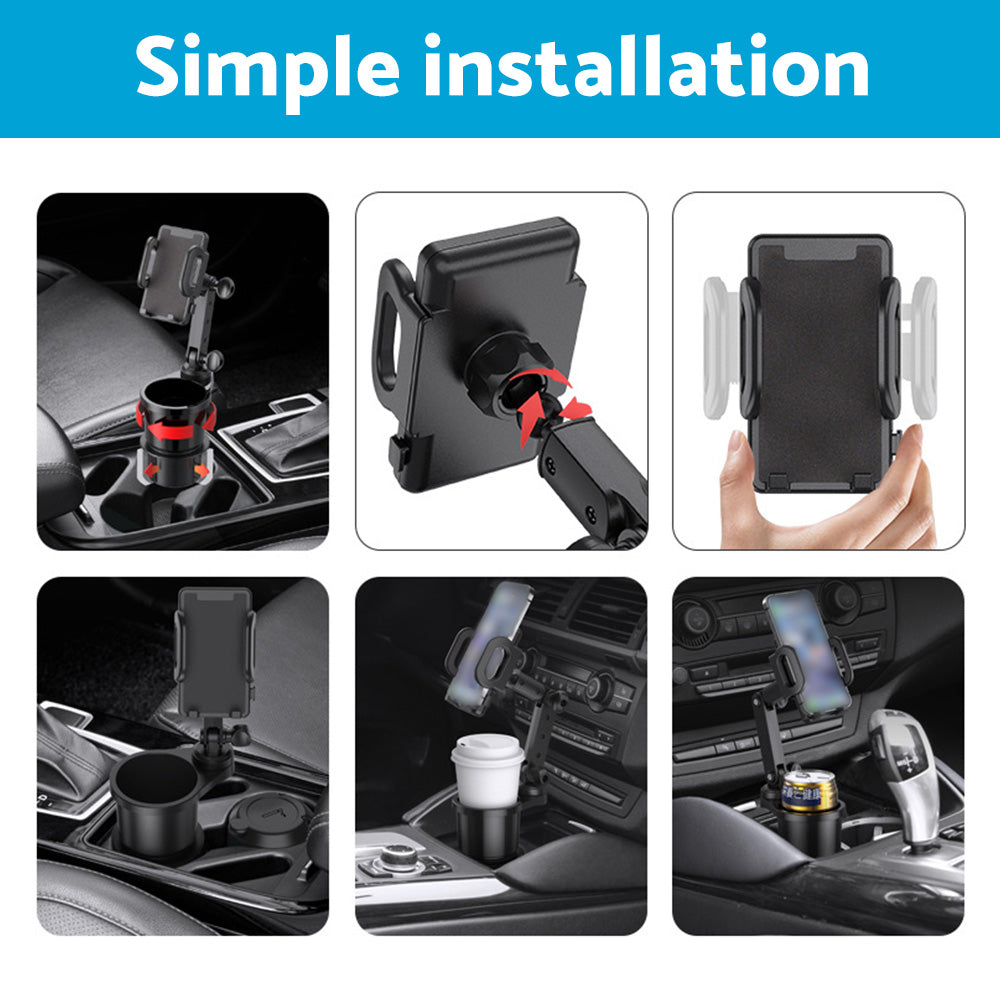 2-in-1 Universal Car Cup Holder Phone & GPS Mount Suitable For Adjustable 360¡ã Angle