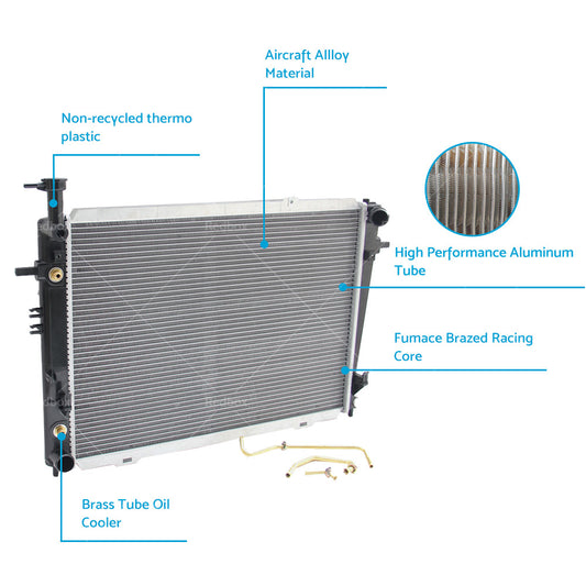 RADIATOR for HYUNDAI TUCSON JM 2. 0 2. 7 KIA SPORTAGE KM V6 PETROL AT MT 2004-2010