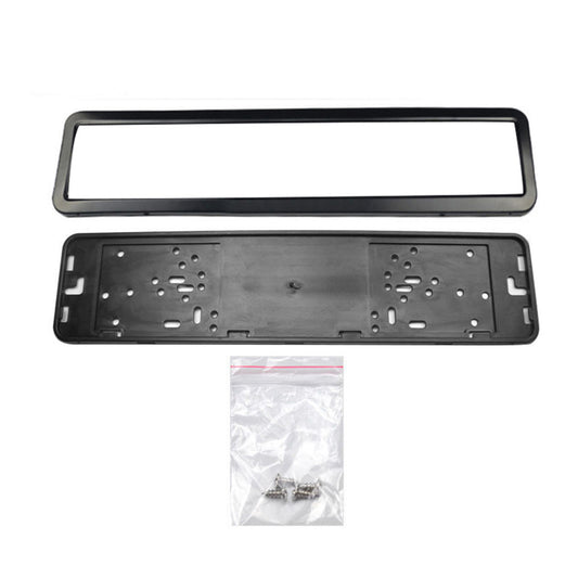 2x European License Plate Cover Frame Holder with Mounting Bracket Suitable For Standard Plates