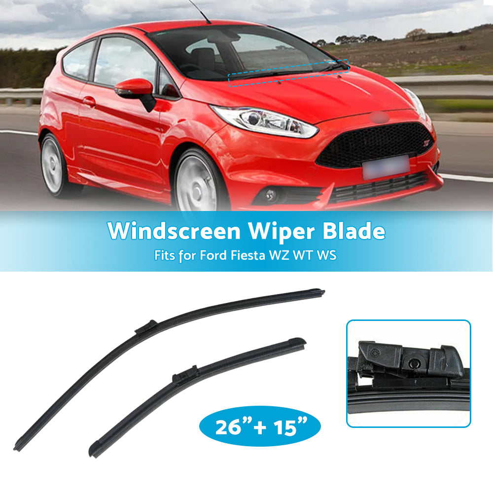 {{ For Ford Fiesta 08-On Aero Flat Windscreen Wiper Blades 26 inch 15 inch 1 Pair }} - Buy Car Parts Online at {{ Kaka Auto Parts }}.
