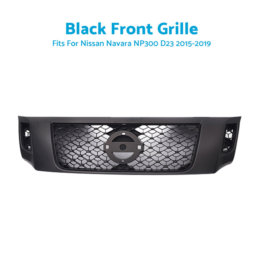 Front Grill Matte Black Bumper Bar Grille for Nissan Navara NP300 D23 2015-2019