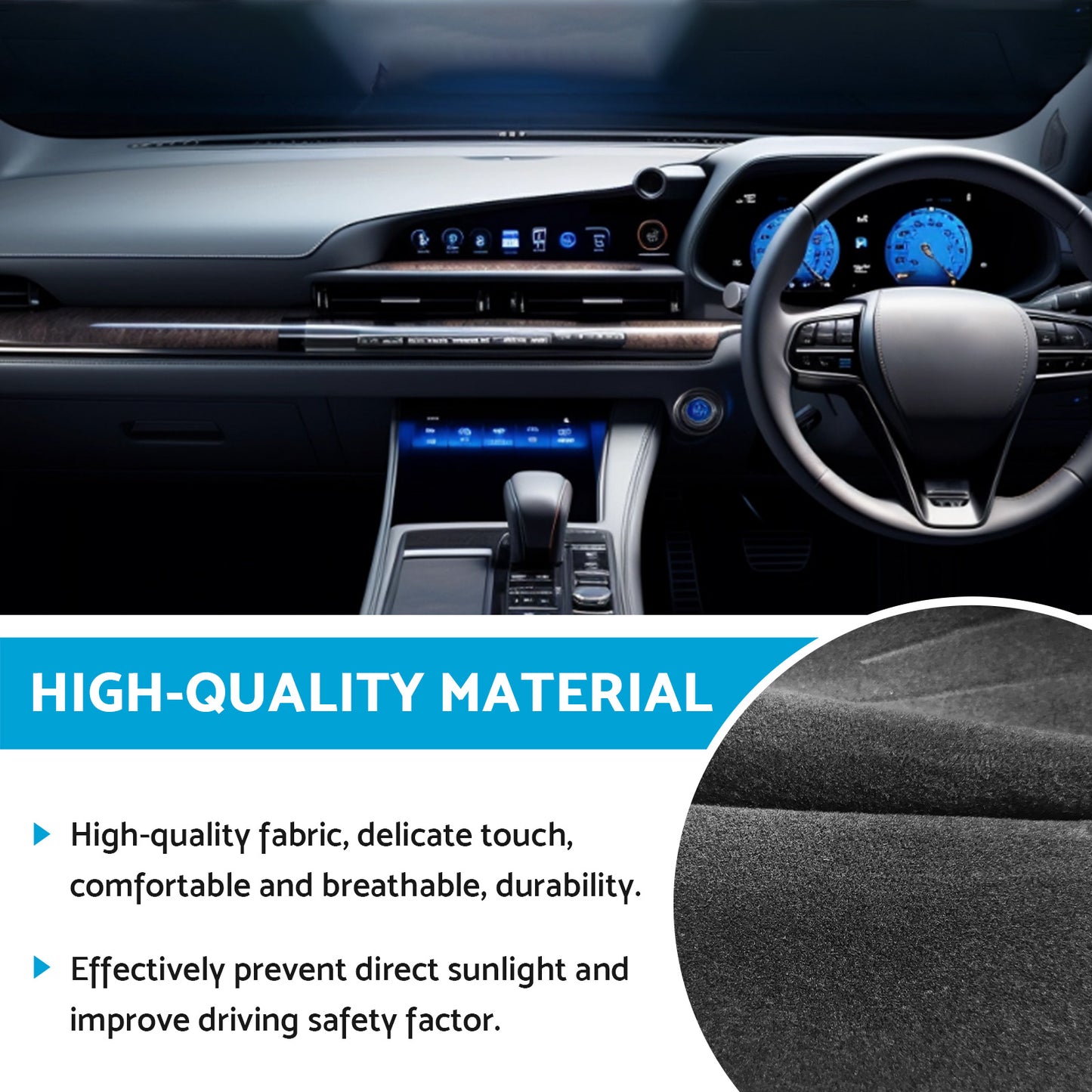 Non-Slip Dash Mat Suitable For Lexus RX RX350 2021-2022 With HUD Dashboard Cover