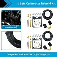 {{ 2 Sets Carburetor Rebuild Repair Kit Suitable For Yamaha XV750 Virago 1981-1983 }} - Buy Car Parts Online at {{ Kaka Auto Parts }}.