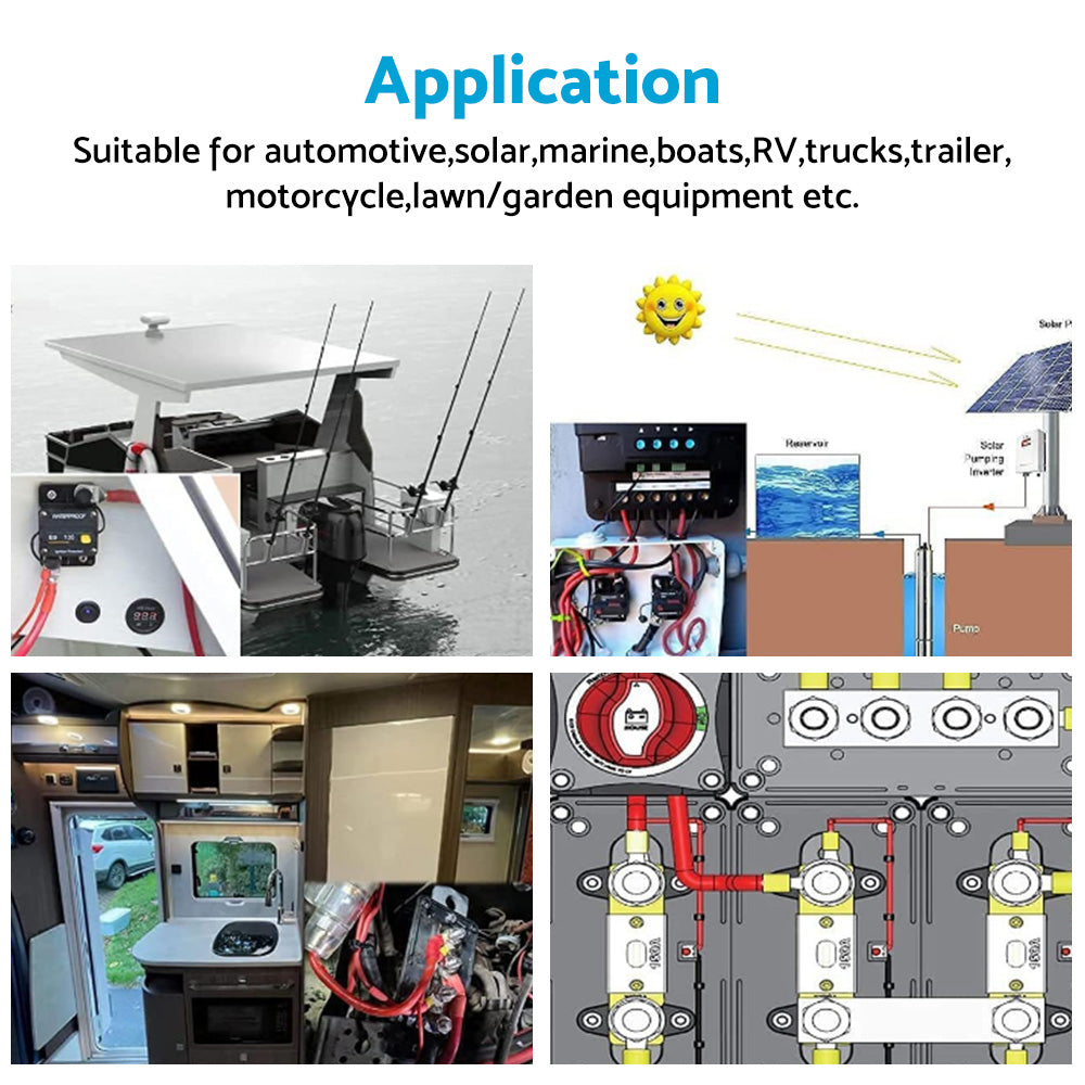 M6 Bus Bar Terminal Block Heavy Duty Red Dual Power Distribution Stud