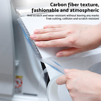 3m Car Door Sill Protector Carbon Fiber Edge Sticker Rubber Bumper Guard Strip Suitable For Universal Vehicles