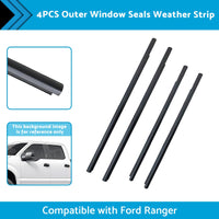4x Outer Door Window Rubber Seals Suitable for 12-21 Ford Ranger PX XLT