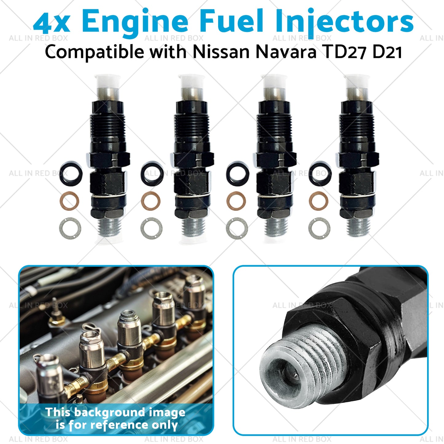 {{ 4x Engine Fuel Injectors Suitable for Nissan Navara TD27 D21 2. 7L 16600-43G23 }} - Buy Car Parts Online at {{ Kaka Auto Parts }}.