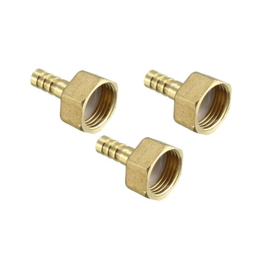3x Brass Barb Pipe Fitting Coupler Connector 1/2BSP Female Thread to 12mm Hose