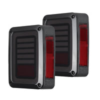 Smoked Black LED Tail Lights Rear Lamp Suitable For Jeep Wrangler JK 2007-2017