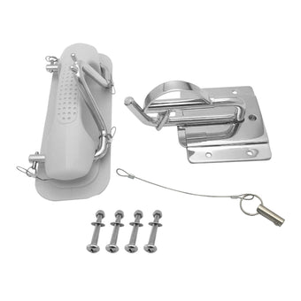 compare product Boat Insta-Lock Snap Quick Davits Set Stainless Steel With Handle Pad