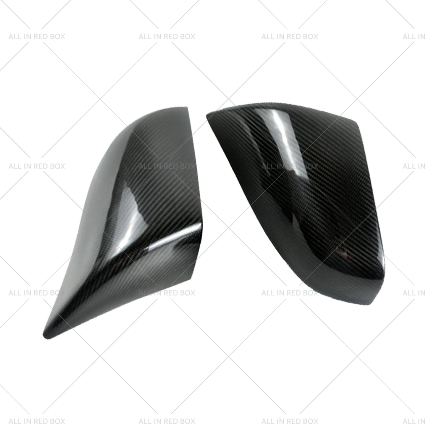 {{ 2x Real Carbon Fiber Wing Side Mirror Cover Trim Suitable For Tesla Model S }} - Buy Car Parts Online at {{ Kaka Auto Parts }}.