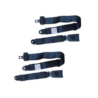 2x 2-Point Retractable Adjustable Lap Sash Seat Belt Strap Suitable For Car & Truck