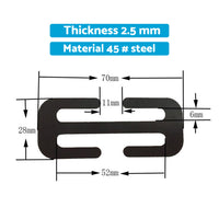 2x Locking Clip Metal Automotive Type Car Safety Seat Belt Steel Adjuster