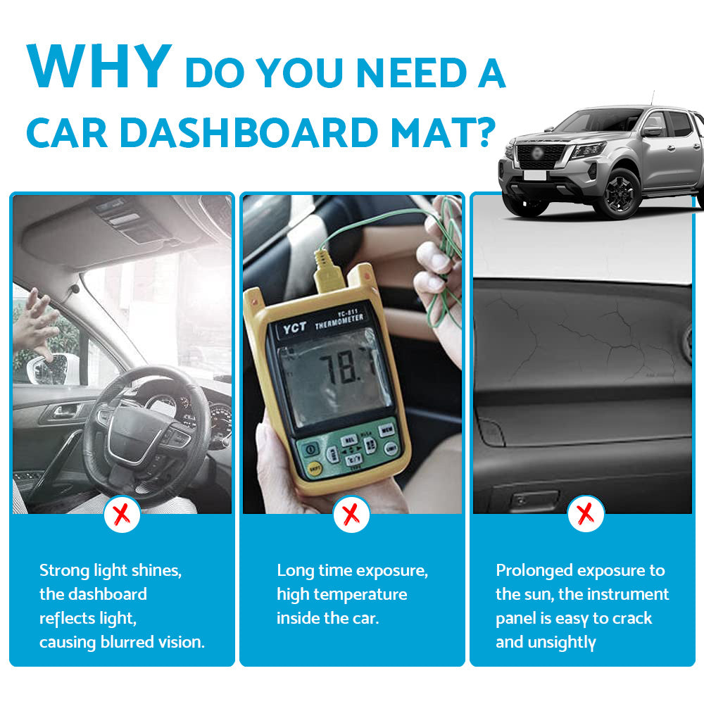 Non-Slip Dashmat Suitable for Ford Fiesta MK7 2009-2017 Dash Mat Dashboard Cover