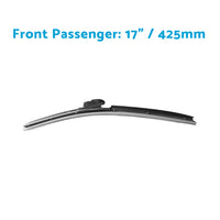 Wiper Blades Front Pair Suitable For Nissan X-Trail T32 2014-2022 26inch & 17inch