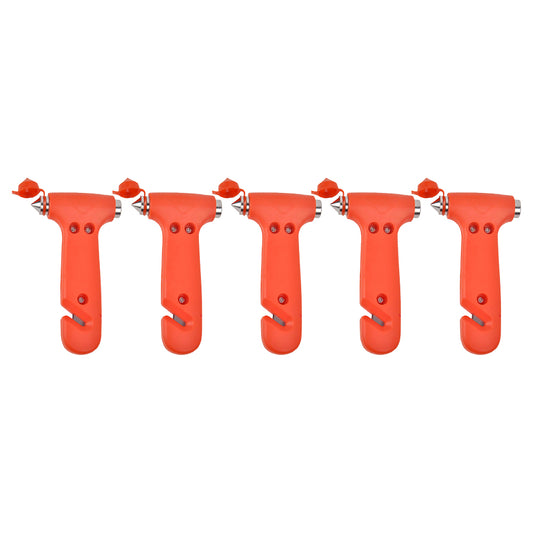5x Emergency Safety Hammer & Window Breaker Tool Suitable For Car, Bus & Glass Cutting 2-in-1