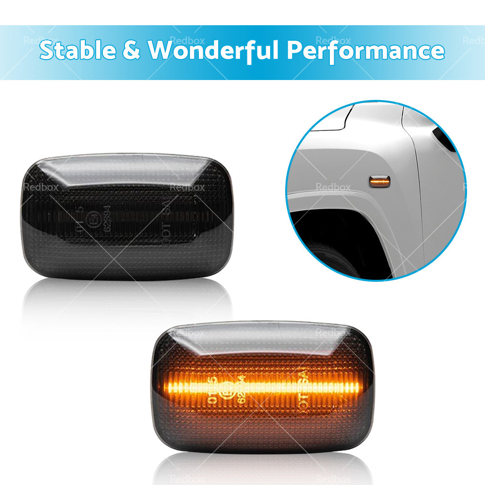 {{ 2 x LED Side Marker Turn Signal Indicator Light Suitable for Toyota Landcruiser }} - Buy Car Parts Online at {{ Kaka Auto Parts }}.