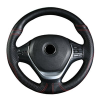 Premium Leather DIY Steering Wheel Cover Suitable For Car – 38cm Auto Protection With Needle