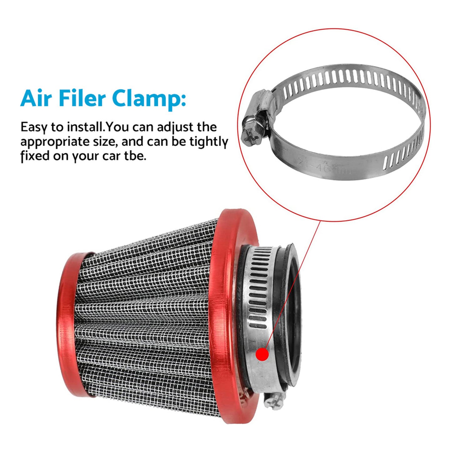 38mm Air Filter Pod Cleaner Suitable For 110cc / 125cc Motorcycle Pit Dirt Bike Engine