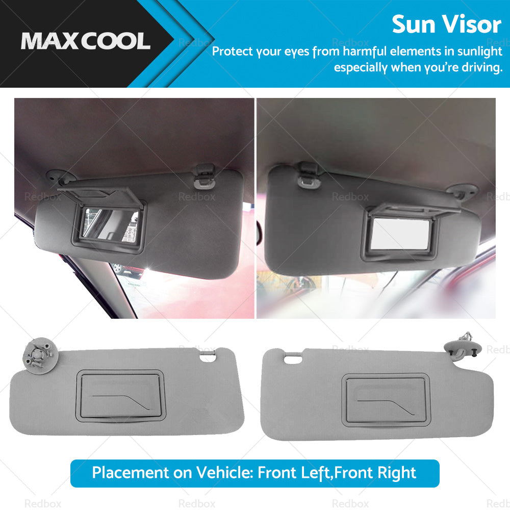 {{ Pair Sun Visor Left Right Suitable For Holden Barina TM 2011-2018 Grey }} - Buy Car Parts Online at {{ Kaka Auto Parts }}.