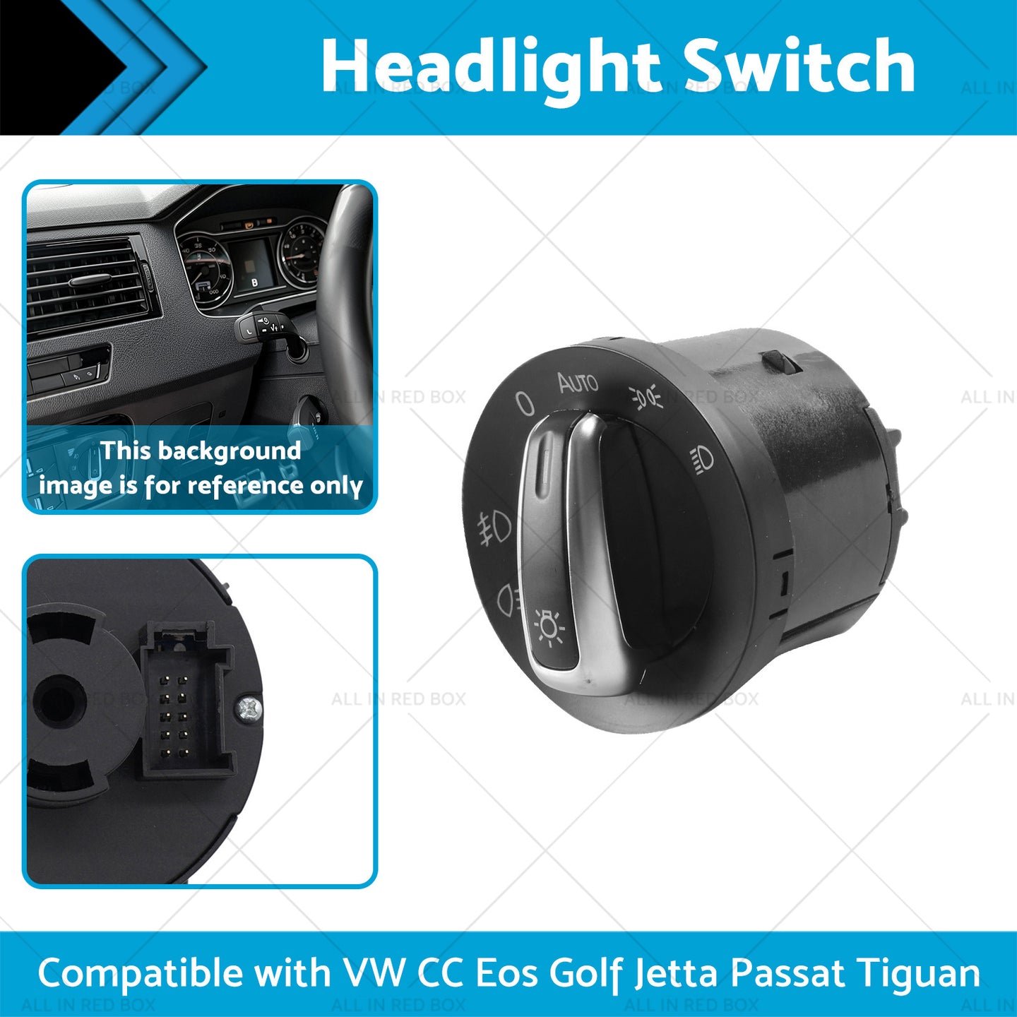 {{ Headlight Switch Suitable for VW CC Eos Golf Jetta Passat Tiguan 5ND941431B }} - Buy Car Parts Online at {{ Kaka Auto Parts }}.