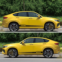 2x Car Body Stickers Long Stripe Side Skirt Decoration Decals Set