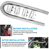 {{ 48inch Flexible Stainless Steel Radiator Hose Kit with Chrome Caps Car Polished }} - Buy Car Parts Online at {{ Kaka Auto Parts }}.