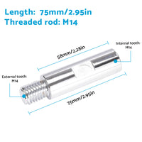 3X Angle Grinder Adapter Rod Extension Rod M14 Adapter Rod Polishing Accessories