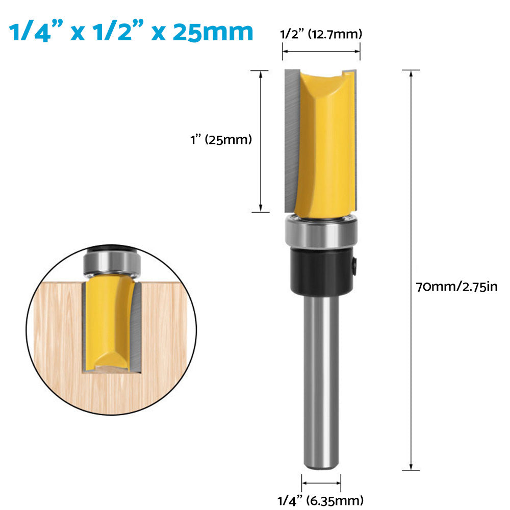 {{ 4pcs 1 4 Shank Top Bearing Flush Trim Pattern Router Bit Set Milling Cutter Kit }} - Buy Car Parts Online at {{ Kaka Auto Parts }}.