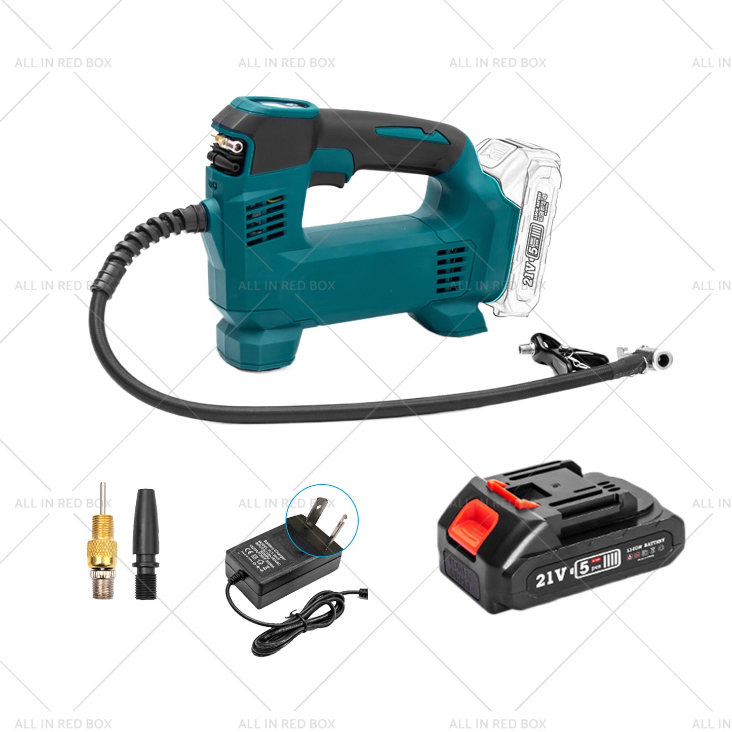 {{ Cordless Portable Tyre Inflator Pump w  Battery Charger For Makita 18V Battery }} - Buy Car Parts Online at {{ Kaka Auto Parts }}.