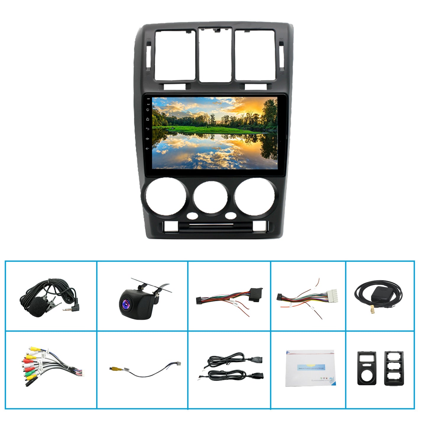 32GB 9in Car Radio Stereo Apple Android 13 w or Cam For Suitable for Hyundai Getz